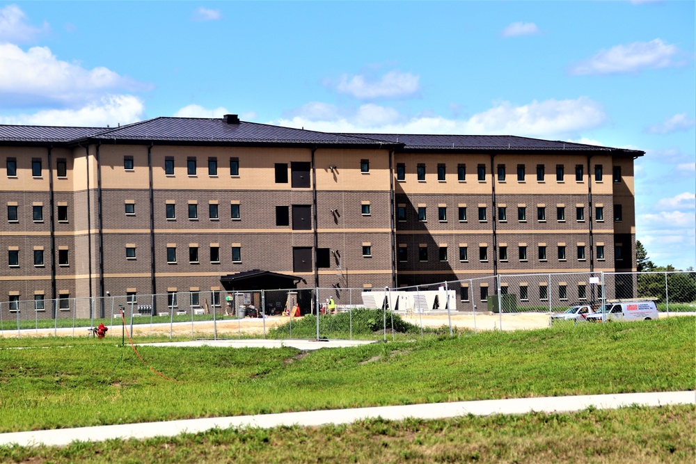 August 2022 barracks construction operations at Fort McCoy