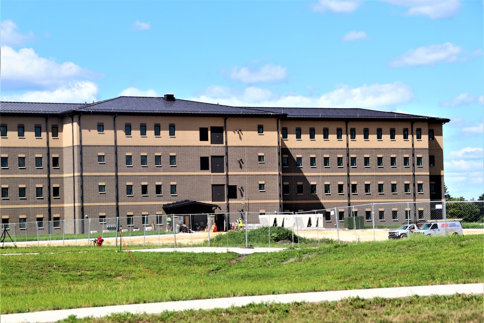 August 2022 barracks construction operations at Fort McCoy