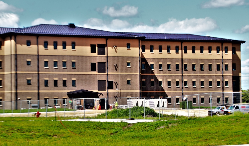 August 2022 barracks construction operations at Fort McCoy