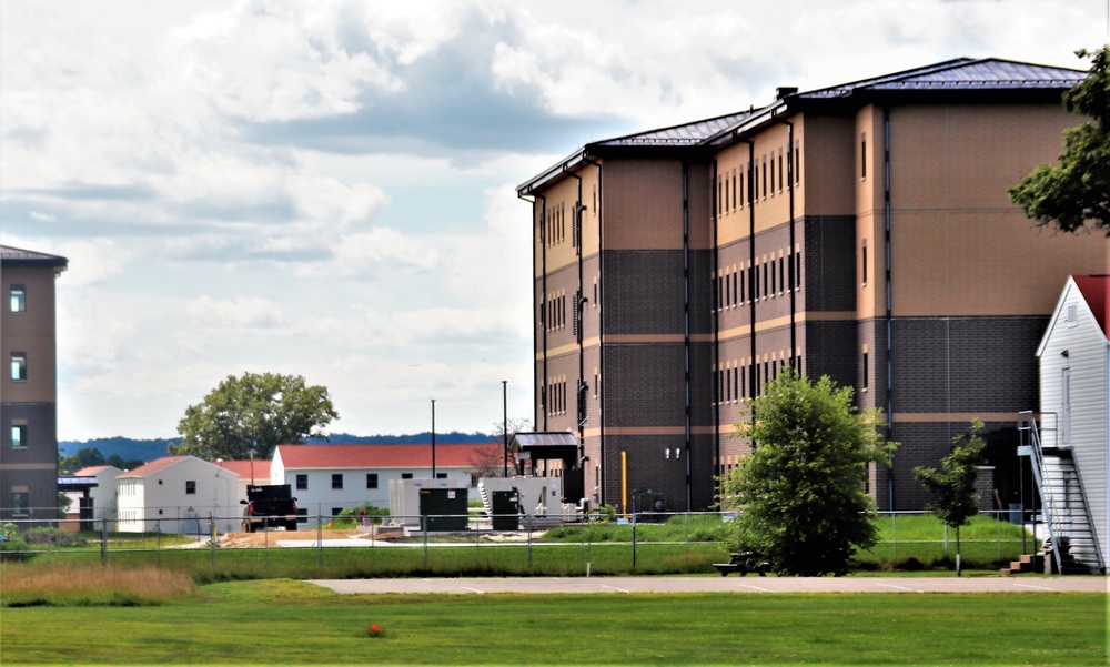 August 2022 barracks construction operations at Fort McCoy