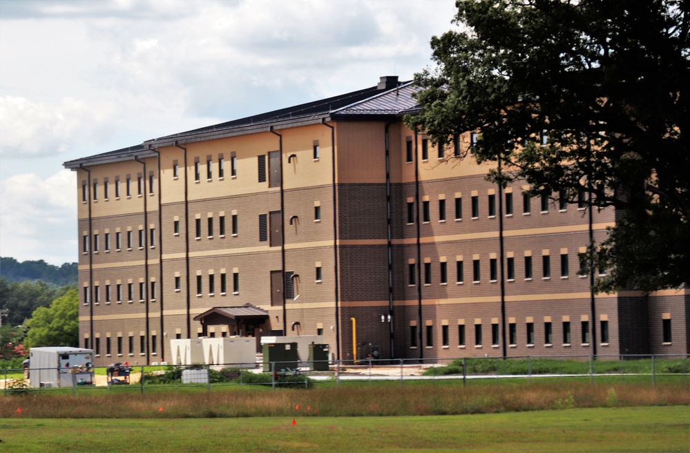 August 2022 barracks construction operations at Fort McCoy