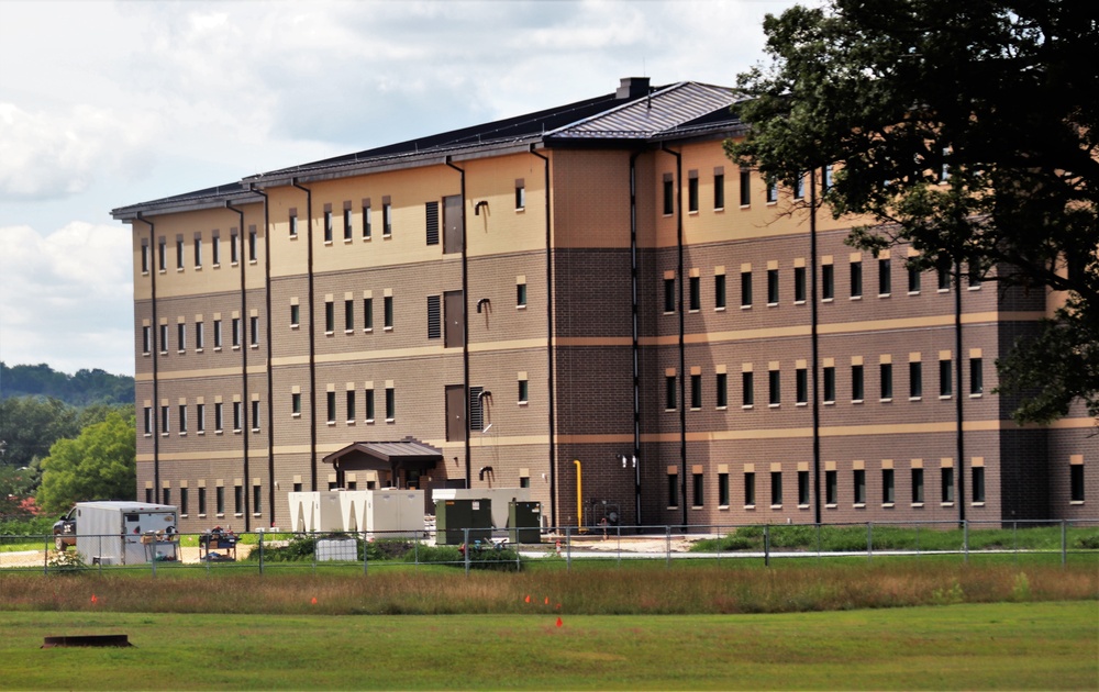 August 2022 barracks construction operations at Fort McCoy