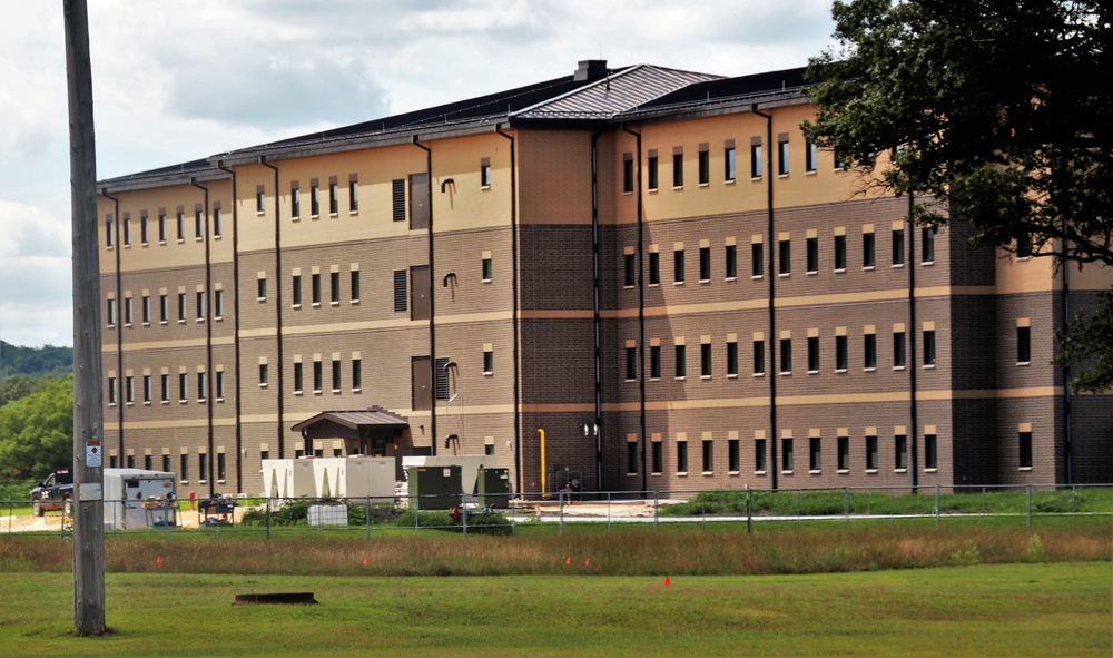 August 2022 barracks construction operations at Fort McCoy