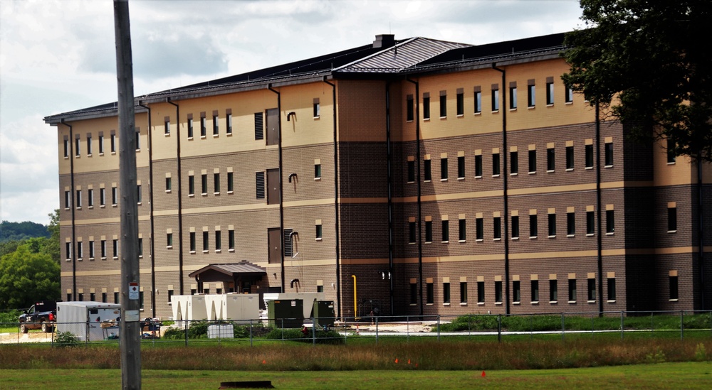 August 2022 barracks construction operations at Fort McCoy