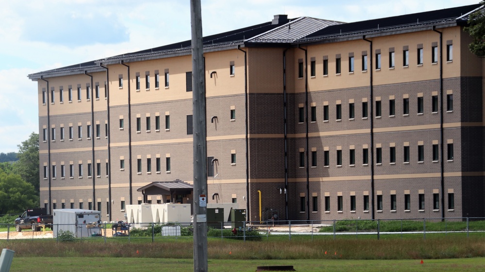 August 2022 barracks construction operations at Fort McCoy