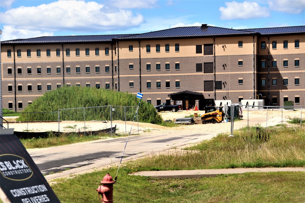 August 2022 barracks construction operations at Fort McCoy