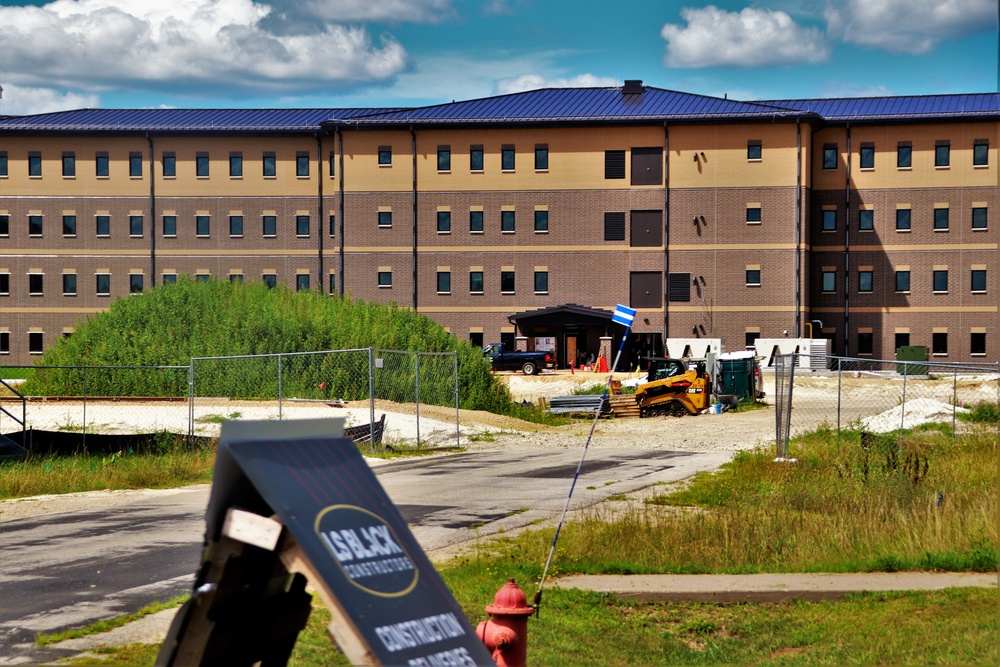 August 2022 barracks construction operations at Fort McCoy