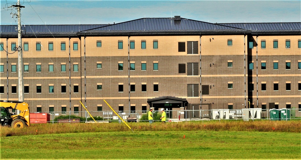 August 2022 barracks construction operations at Fort McCoy