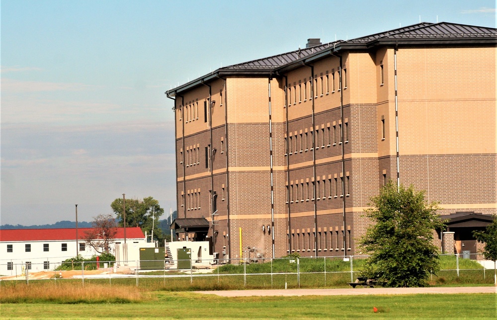 August 2022 barracks construction operations at Fort McCoy