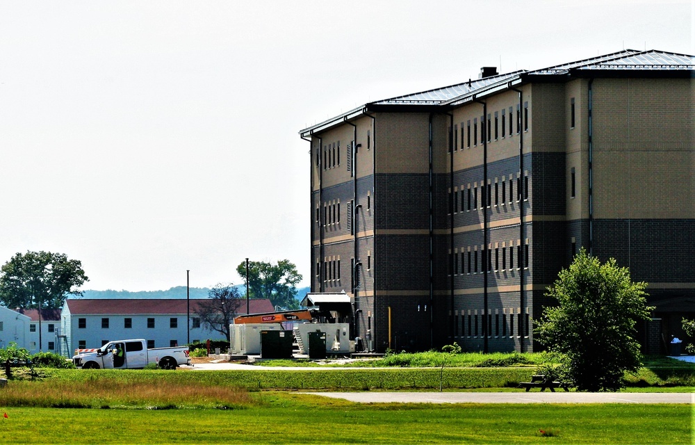 August 2022 barracks construction operations at Fort McCoy