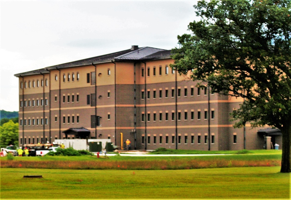 August 2022 barracks construction operations at Fort McCoy