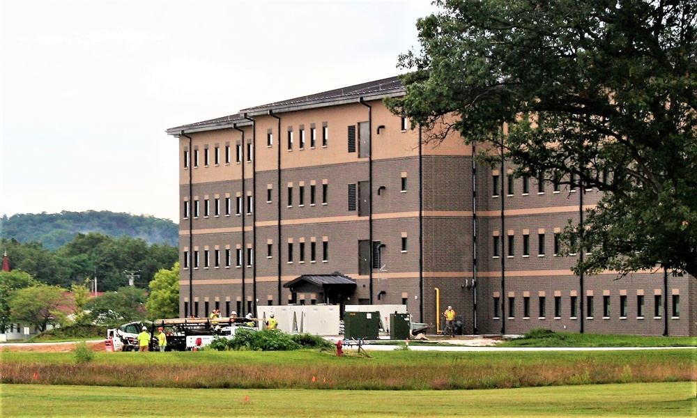 August 2022 barracks construction operations at Fort McCoy