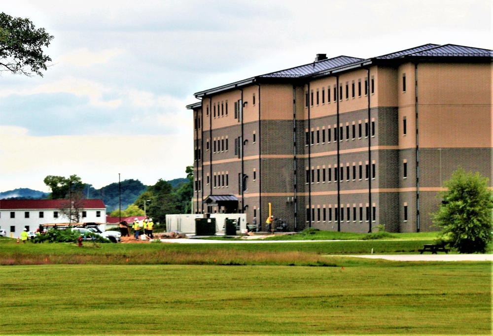 August 2022 barracks construction operations at Fort McCoy