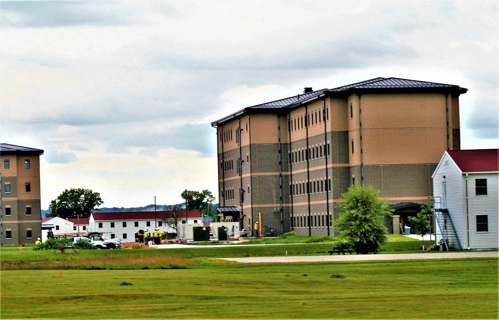 August 2022 barracks construction operations at Fort McCoy