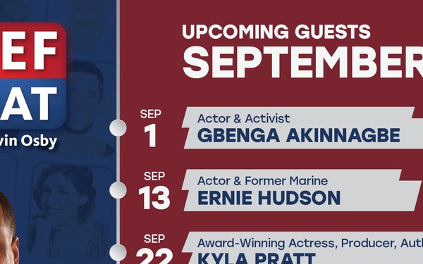 Exchange’s ‘Chief Chat’ Welcomes Gbenga Akinnagbe, Ernie Hudson, Kyla Pratt and J.J. Perry in September