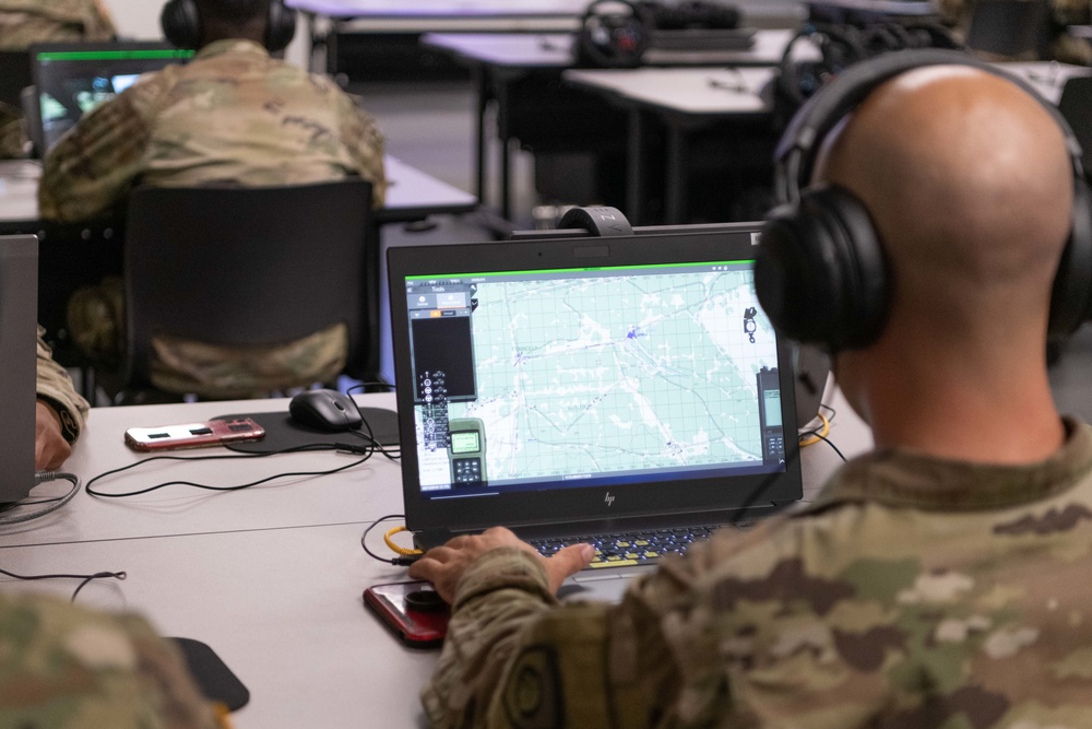 Soldiers participate in VBS3 simulator training at Fort McCoy, WI