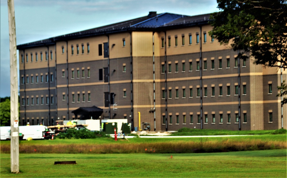 August 2022 barracks construction operations at Fort McCoy