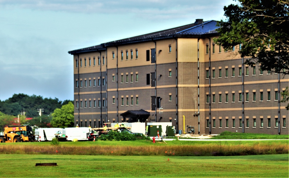 August 2022 barracks construction operations at Fort McCoy