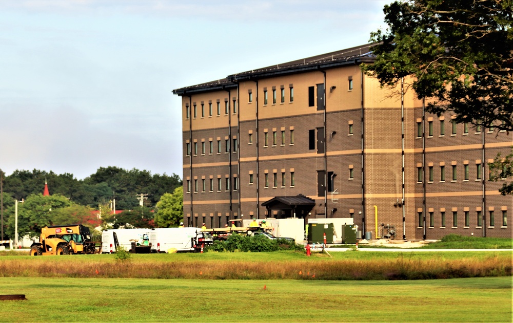 August 2022 barracks construction operations at Fort McCoy