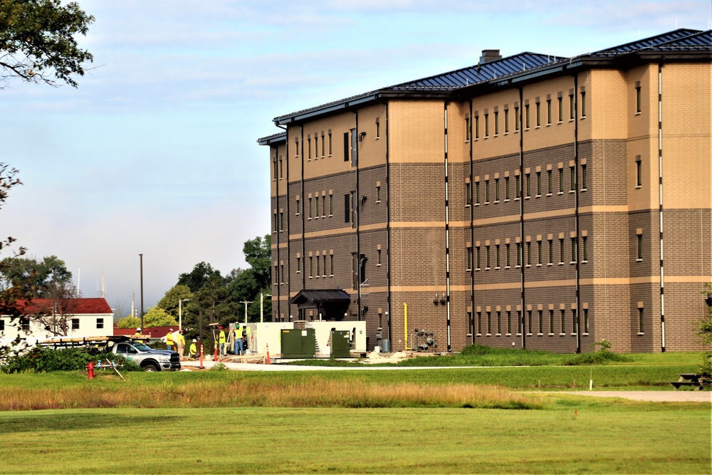 August 2022 barracks construction operations at Fort McCoy