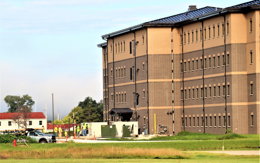 August 2022 barracks construction operations at Fort McCoy