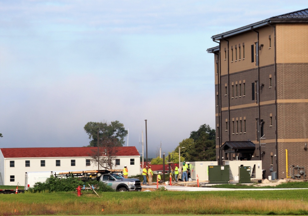 August 2022 barracks construction operations at Fort McCoy