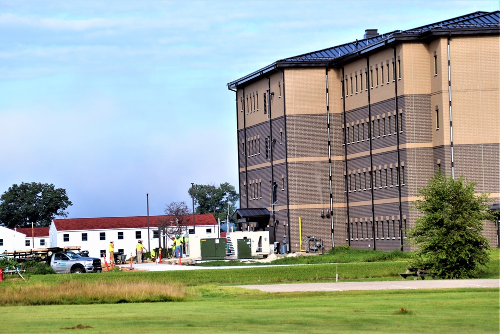 August 2022 barracks construction operations at Fort McCoy