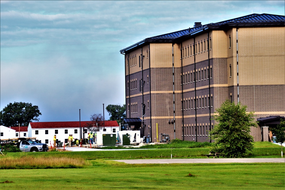 August 2022 barracks construction operations at Fort McCoy