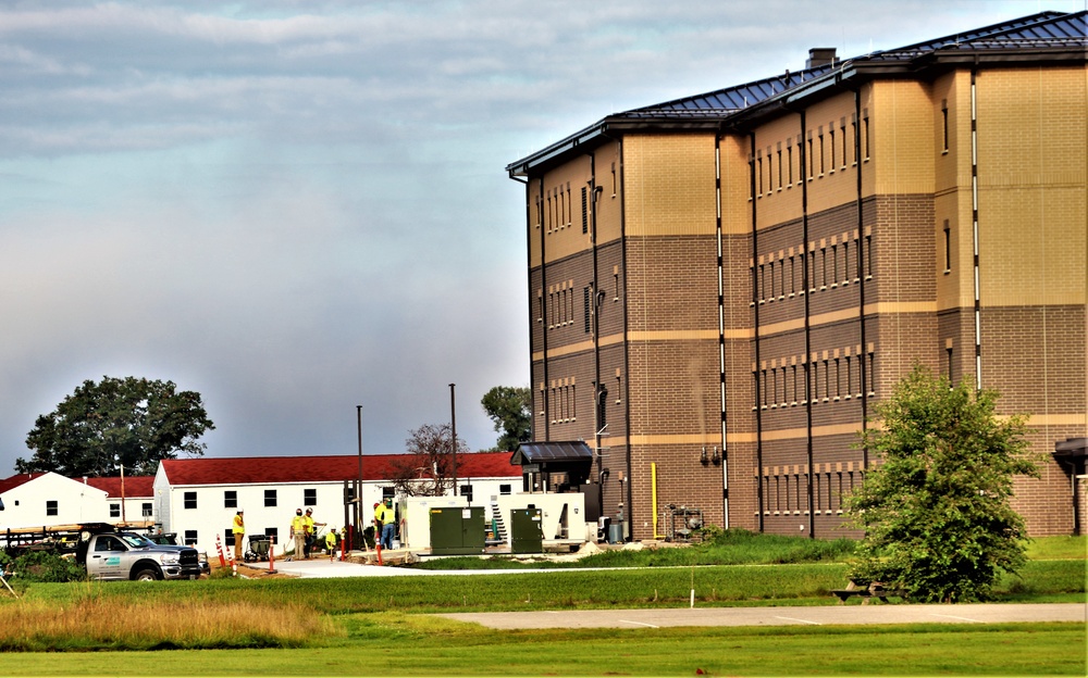 August 2022 barracks construction operations at Fort McCoy