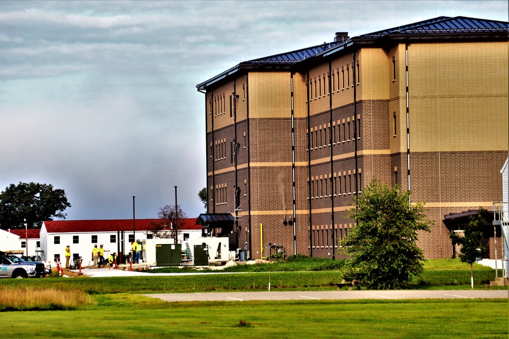 August 2022 barracks construction operations at Fort McCoy