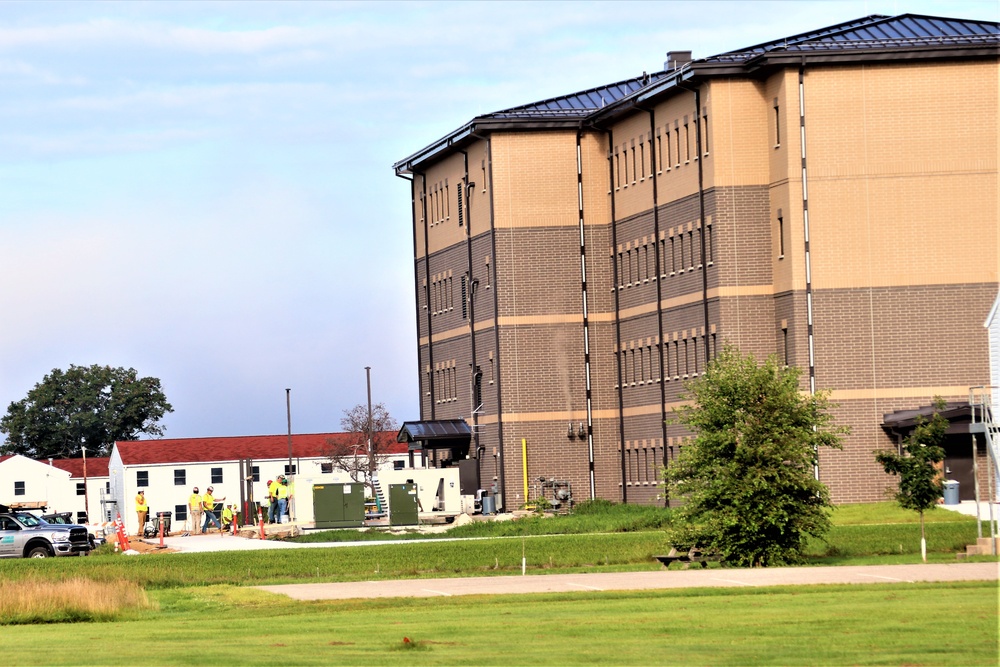 August 2022 barracks construction operations at Fort McCoy