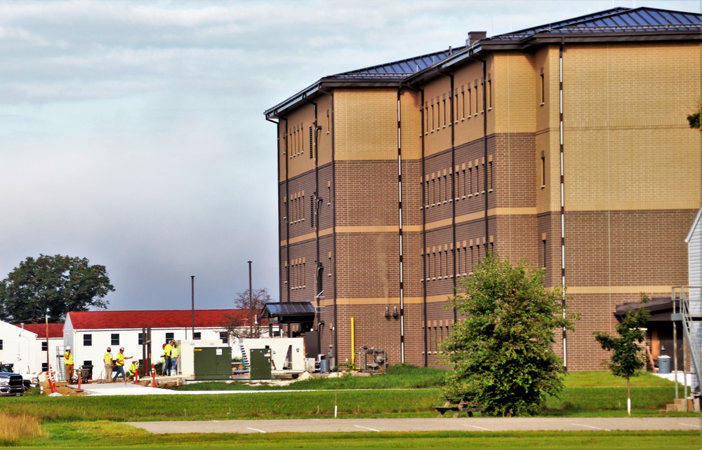 August 2022 barracks construction operations at Fort McCoy