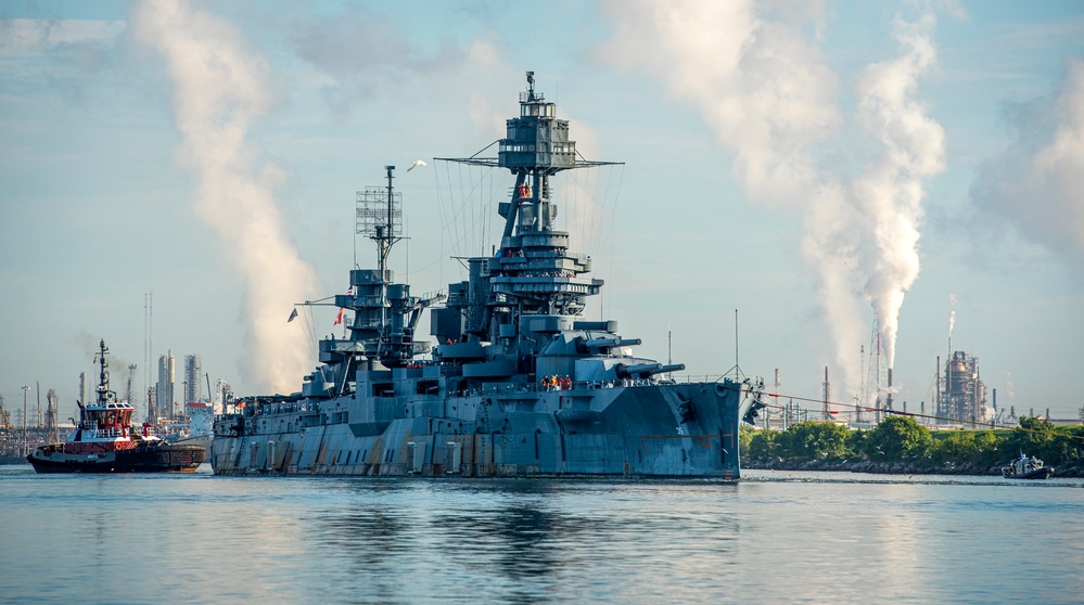 Coast Guard enforces safety zone in Houston, Galveston for tow of battleship USS Texas