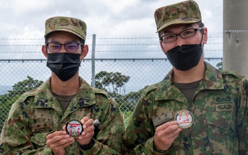 Members of Japan Ground Self-Defense Force receive Commander's Coin of Excellence