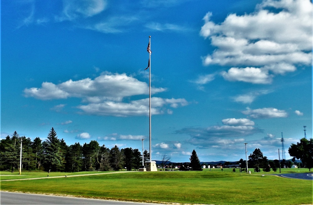 American Flag and Fort McCoy