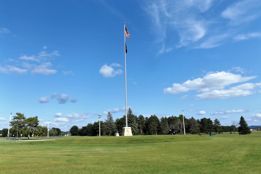 American Flag and Fort McCoy