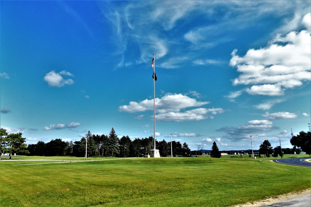 American Flag and Fort McCoy