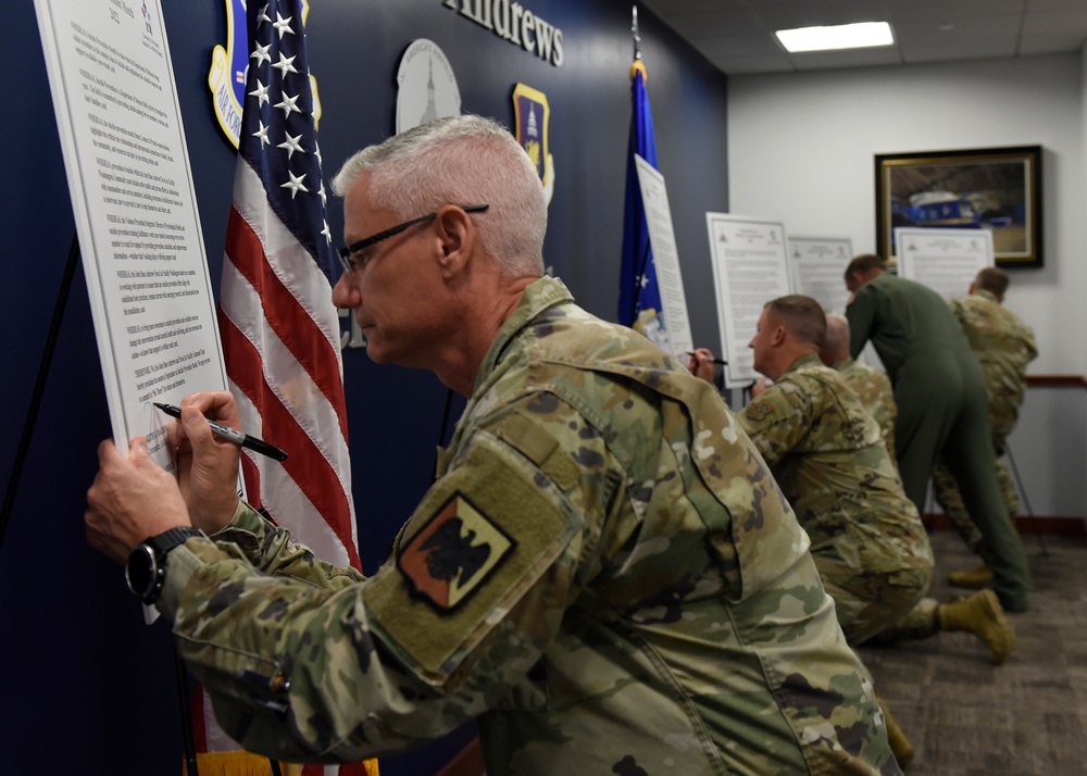 JBA leadership sign Suicide Prevention Month proclamation