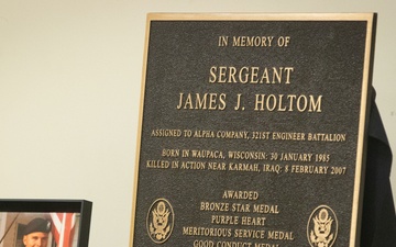 Sgt. James J. Holtom is memorialized for his sacrifice