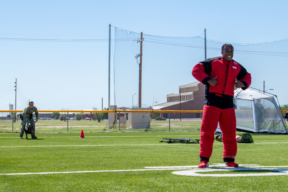 University of Arizona players compete against Airmen