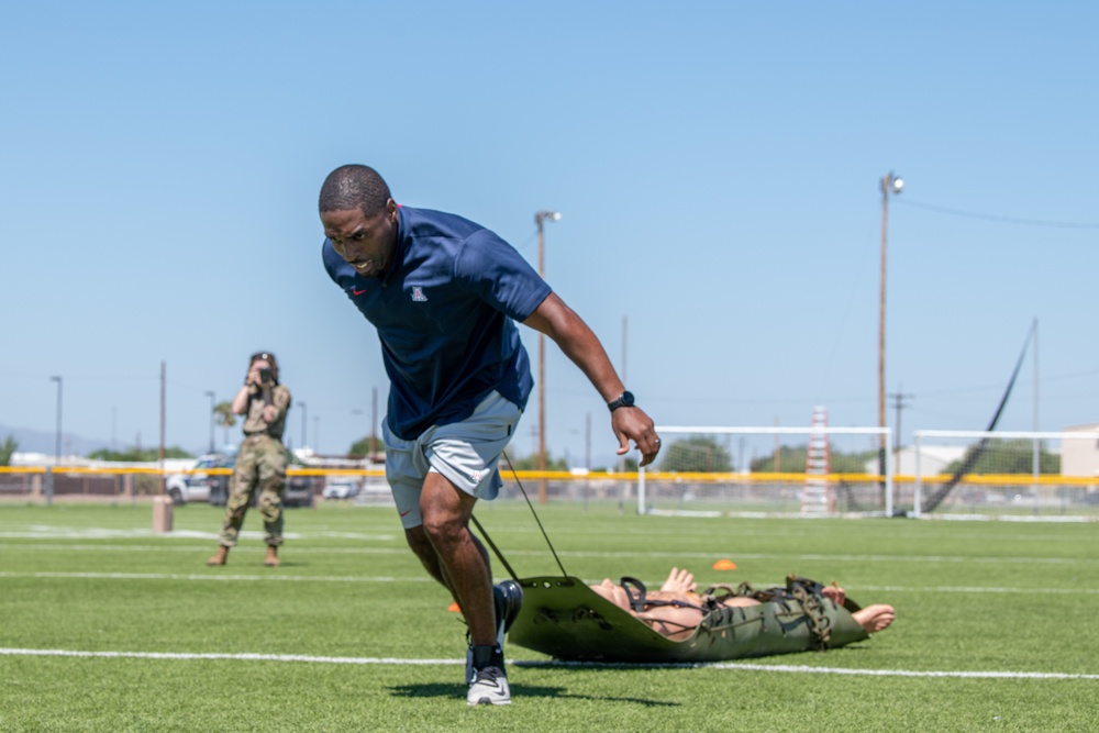 University of Arizona players compete against Airmen