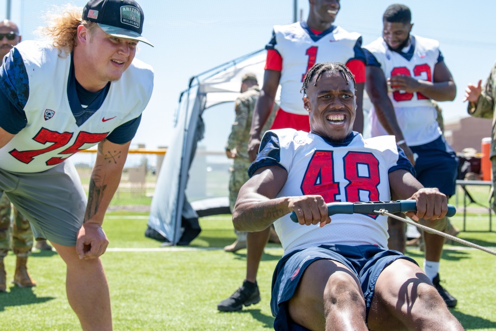 University of Arizona players compete against Airmen