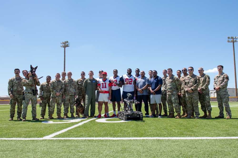 University of Arizona players compete against Airmen