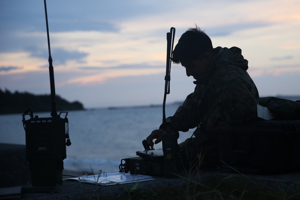 Marines with Combat Logistics Battalion 4 set up base at Kin Blue