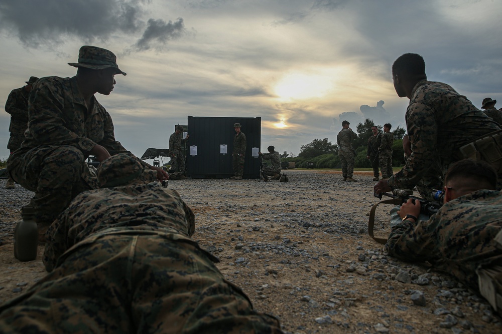 Marines with Combat Logistics Battalion 4 set up base at Kin Blue