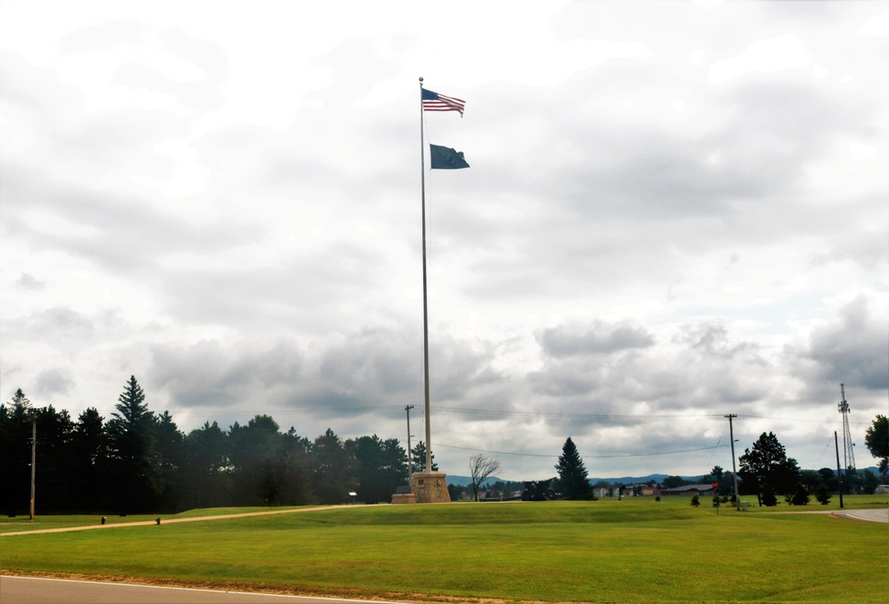 American Flag and Fort McCoy