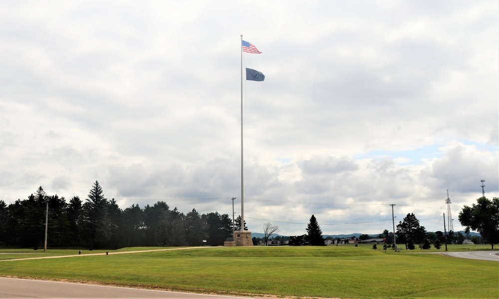 American Flag and Fort McCoy