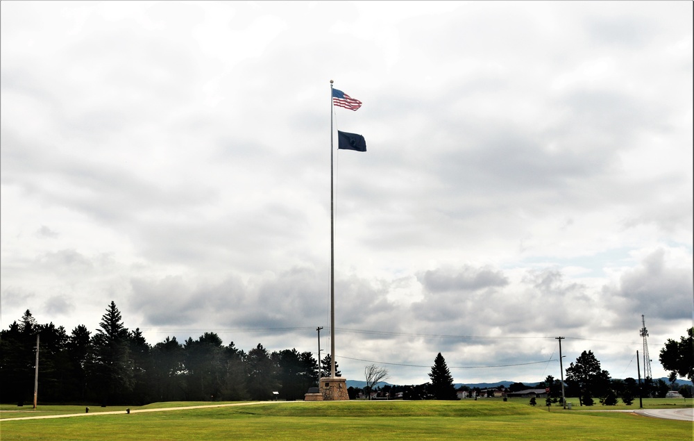 American Flag and Fort McCoy