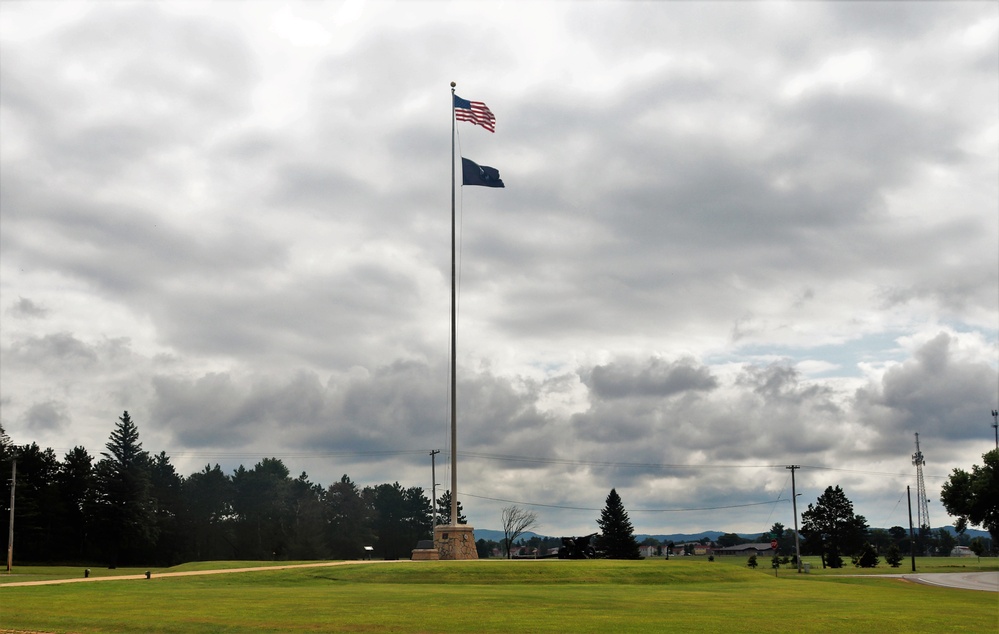 American Flag and Fort McCoy