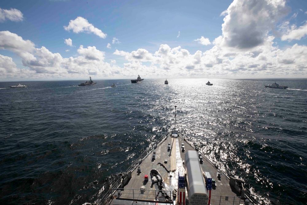 Kearsarge Amphibious Ready Group conducts Maneuvering Exercise with Swedish Navy